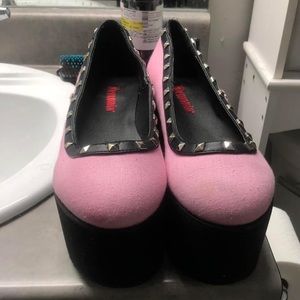 Demonia Pink Platformed Shoes
